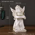 European retro resin angel candle holder ornament, left-facing style home decoration - Angel Candlestick - Left Facing
