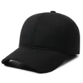 Klassische schwarze Winter-Baseballkappe für Herren aus warmem, winddichtem Stoff für Kälte - Verstellbar / Schwarz