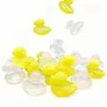 Reusable yellow and clear plastic duck-shaped ice cubes for cooling summer party drinks - Duck Charm / Set of 24