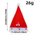 Red Santa Claus hat with snowman decoration and snowflakes, sized 28x38cm for Christmas - Q2-10 Adult Cartoon Snowman Hat 28*41CM