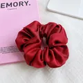 Coletero de satén rojo elegante, accesorio estilo francés extragrande tacto seda - Burdeos