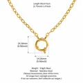 18k gold plated stainless steel chain necklace with spring ring clasp pendant - Round Pearl Chain Only (Without Pendant) / Hoist / White