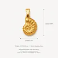 Dainty gold-plated stainless steel nautilus shell pendant necklace charm for jewelry DIY - Pendant Only (Without Chain) / Gold Nautilus (4)