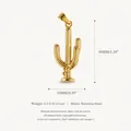 18 Karat vergoldeter Kaktus-Anhänger aus Edelstahl für DIY-Schmuck Halsketten - Delfin Anhänger (8)