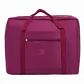 Large capacity foldable waterproof travel storage bag in elegant wine red color - Burgundy