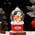 Christmas snowman snow globe music box with cupcake base and Merry Christmas label - 80# Cartoon Snowman (Light + Music)