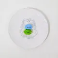 Cute blue and green silicone animal squeeze toy in a decorative bag, weight 33.4g. - Double Animal Head - Blue Green