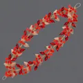 Vintage red crystal and gold leaf hair vine for bridal weddings and travel photos - Gold Leaf / Red Crystal (HS-J7201GRED) / Red