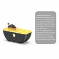 Humidificador de aroma creativo en forma de barco de 320ml con luz LED de colores - Difusor de Aromas con Forma de Barco (165) / Negro