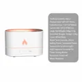 Humidificador de aromas blanco minimalista con llama 3D y tanque de agua de 250ml - Humidificador de Llama de Simulación (853) / Blanco