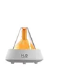 Humidificador de aroma blanco con efecto de llama volcánica 3D y tanque de 80 ml - Humidificador de Ambiente Volcán (183C) / Blanco