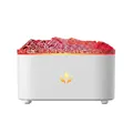 Humidificador de llama portátil de 150ml con efecto de niebla de chimenea 3D - Difusor de Aromas de Carbón de Llama (329A) / Blanco
