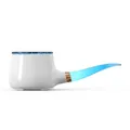 Humidificador de aromas moderno con forma de pipa blanca y efecto de llama LED azul - Difusor de Aromas con Forma de Pipa (X109) / Blanco