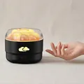 Difusor de aromas negro con forma de nube, 280 ml, con efecto de luz de llama 3D de colores - Difusor de Aromas con Forma de Nube (167) / Negro