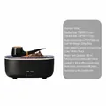 Humidificador de aroma de llama con diseño de pipa creativo y paisaje de montaña 3D - Difusor de Aromas con Forma de Pipa (179) / Negro