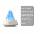 Mini humidificador de aromas cónico con luz LED azul y tanque de 80 ml - Humidificador de Ambiente Colorido (183) / Blanco