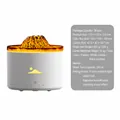 Difusor de aroma volcán llama blanco con tanque de 250ml e iluminación naranja - Difusor de Aromas de Volcán de Simulación (130A) / Blanco