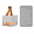 Humidificador de aromaterapia chimenea de llama 3D con troncos de leña - Humidificador con Forma de Hoguera (327B) / Blanco