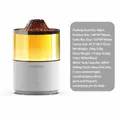 Humidificador de aromas con efecto de llama blanca, tanque de 200 ml y diseño crackle - Humidificador de Llama de Simulación (HX31) / Blanco