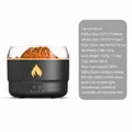 Difusor de aromas de llama de volcán negro y humidificador con tanque de 280ml - Difusor de Aromas de Volcán (167C) / Negro