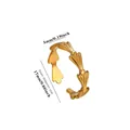 Elegant 18K gold plated stainless steel geometric ring featuring 17mm inner diameter - Irregular Geometric Line Style (G1210061)