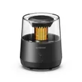 Humidificador de aroma negro efecto llama 3D con tanque de 820ml - Humidificador de Llama de Rejilla (160) / Negro