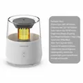 Humidificador de aromas con efecto de llama, tanque 820 ml, blanco - Humidificador de Llama de Rejilla (160) / Blanco