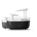 Fuente humidificadora de escritorio con tanque de 250ml y temporizador negro - Difusor de Aromas de Paisaje de Agua (175) / Negro