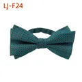 Nœud papillon à carreaux vert sarcelle avec accents rouges pour mariages ou banquets - Vert Foncé Rouge Blanc Pois Grille (LJ-F24)