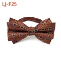 Nœud papillon élégant pour homme orange et bleu à motifs géométriques pour mariage - Orange Bleu Géométrique Floral (LJ-F25)