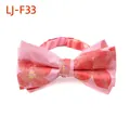 Nœud papillon rose à fleurs élégant pour mariages et accessoires de costume formel - Rose Rouge Floral Jacquard (LJ-F33)
