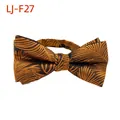 Nœud papillon élégant pour homme à motif feuilles de palmier bronze et noir pour mariage - Bronze Noir Feuille de Palmier Jacquard (LJ-F27)