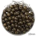 10 mm dunkelbraune Retro-Holzperlen mit natürlicher Maserung für DIY-Schmuckzubehör - Wenge Rundperlen / 20 Stück/Packung (10mm) / Dunkelbraun