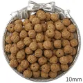 Natürliche 10mm braune strukturierte Holzperlen für DIY handgefertigten Schmuck und Basteln - Rudraksha / 5 Stück/Packung (10mm) / Braun