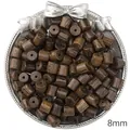 8mm vintage dunkelbraune Zylinder-Holzperlen für DIY handgemachten Schmuck und Armbänder - Wenge Fassperlen / 20 Stück/Packung (8mm) / Dunkelbraun
