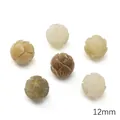 Handgeschnitzte 12mm Holzperlen im Vintage-Stil für DIY-Schmuckherstellung - Gelber Lotus / 1 Stück/Packung (12mm) / Gelb