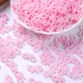 Bulk pink faux pearl bow patches for DIY phone case and jewelry craft decoration - 1x1.8cm / Artificial Pearl - Light Pink