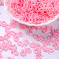 Delicate pink ABS imitation pearl bow-shaped patches for DIY phone case and craft decoration - 1x1.8cm / Artificial Pearl - Peach Pink