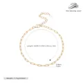 Elegant S925 sterling silver paperclip chain bracelet in gold finish - 925 Silver / 925 Silver Yellow Gold Plated
