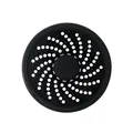 Copertura universale per scarico in silicone nero con filtro per capelli per bagno e cucina - Scarico a Pavimento / Sacchetto OPP / Nero