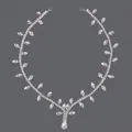 Elegant silver vine bridal headpiece with shimmering crystal rhinestones for weddings - Silver Simple Versatile Hairband (HS-J7110S) / Silver