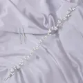 Conjunto de diadema y horquillas de novia de circón plateado sobre raso lavanda - Diadema de Diario (HS-J7391S) / Plateado