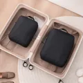 Travel packing cube 2-piece set in black for organized luggage storage and travel - Two-Piece Set / Black