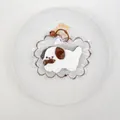 Cute slow rebound dog squishy toy with brown ears and bow, decompression keychain variant - Dog / Brown
