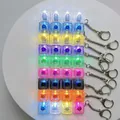 Mechanical switch fidget keychain with 4-key LED lighting in various vibrant colors - 4 Keys / Without Lights / Smoke Black (Color 1)