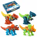 4-piece DIY take-apart educational dinosaur building toy set for boys in vibrant colors - Dinosaur Assembly Model (Manual Version) / 4-Piece Dinosaur Set