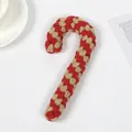 Juguete masticable de cuerda de algodón trenzada con forma de bastón de Navidad, rojo - Bastón de Caramelo Rojo y Marrón / 20cm