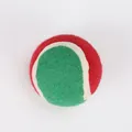 Pelota de tenis navideña roja y verde para perros, juguete para la dentición canina - Bola Tejida / 6.50cm