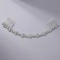 Luxurious silver bridal hair comb with sparkling rhinestones for wedding dress styling. - Daily Commute Style (HS-J6671S)