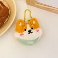 Schattige pluche corgi hond sleutelhanger decoratieve hanger voor tassen 6,5x6,5cm - Corgi Hond Pluche Hanger Dubbel Gebruik